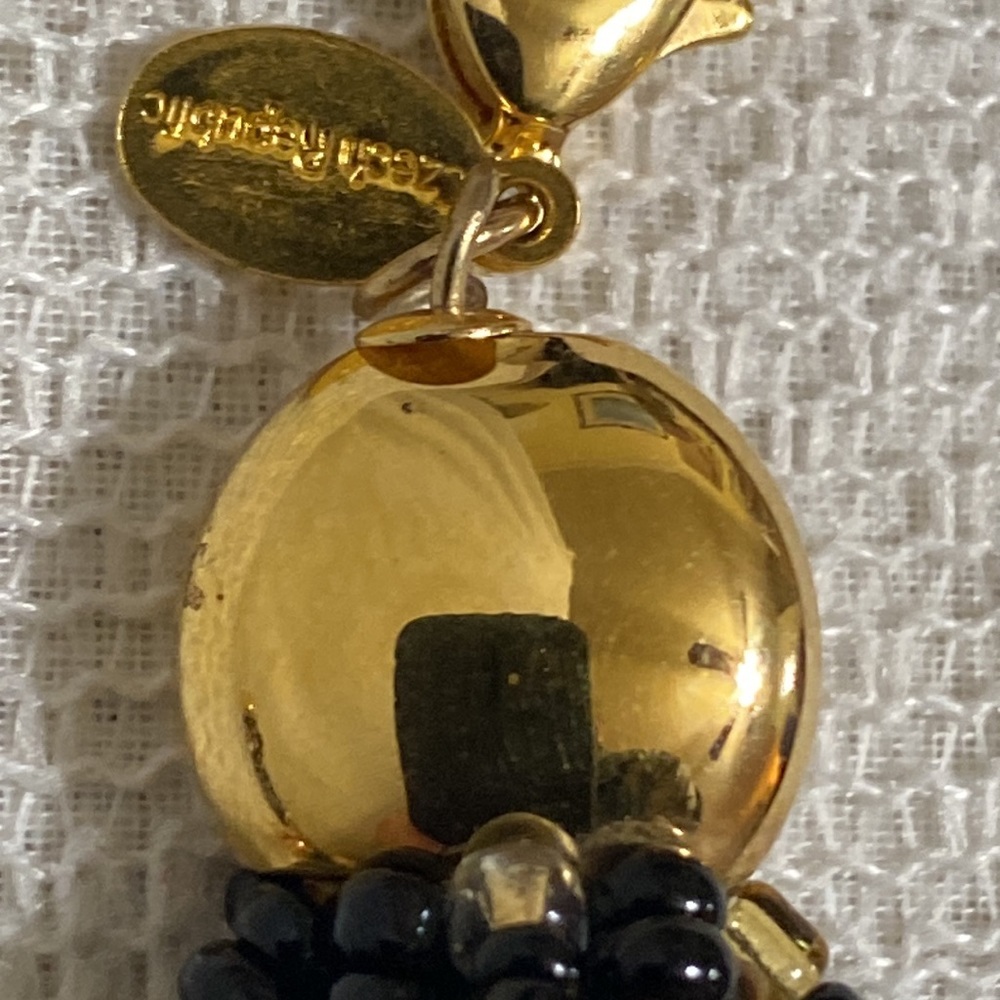 Vintage Joan Rivers Torsade Black & Crystal Beaded Necklace - Picture 10 of 14